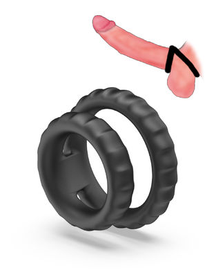 Guter Preis Dual-Ring für Männer Sex-Liebes-Ring für Paar-Sex-Spielzeug Online