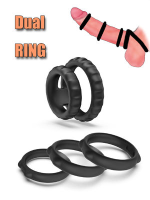 Goede prijs 4pcs dubbele seks cocks ringen set sextoys mannen koppels mouw van condooms volwassen speelgoed online