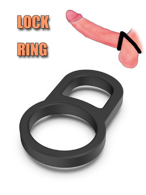 ราคาดี ใช้ได้หลายครั้ง สีดํา CockRings ซิลิโคนล็อควงแหวน เพศคู่รักวงแหวนแขนคอนโดม ออนไลน์