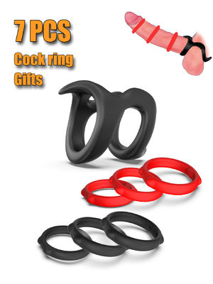 Good price 7 Sizes Peni Silicone Male Sex Rings Adult Male Sex Toys For Couple Pleasure Erection online