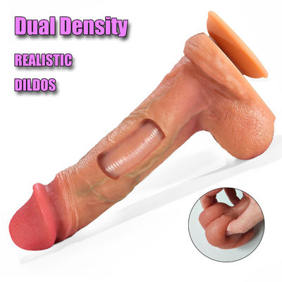 Good price Huge Dual Density Sexy Sucking Vibrators SM Phallus Monster Dildos For Couples Sextoy online