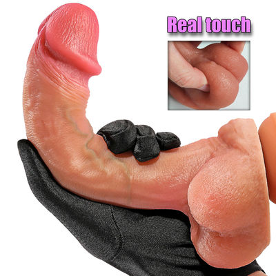 Bom preço 250g Texturas da pele Falo Dildos realistas Anal Sextoy Gay Lésbico Feminino Dildos de Densidade Dupla on-line