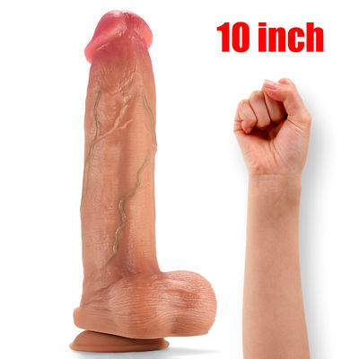좋은 가격 10인치 실리콘 팔루스 거대한 좆과 강력한 흡입컵 온라인으로