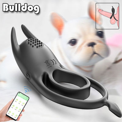 Good price Vibrating CockRing with dog Design, Silicone phallus Rings Vibrator SexToys for couples online
