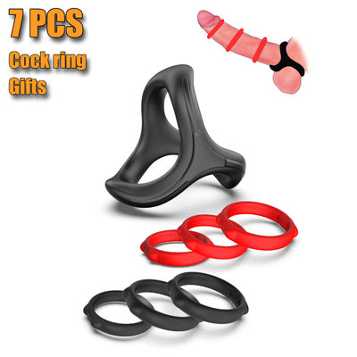 Good price Sameyo Silicone CockRings Set with 7 Different Sizes for Erection Enhancing, Long Lasting Stronger Strechy Adult Sextoy online