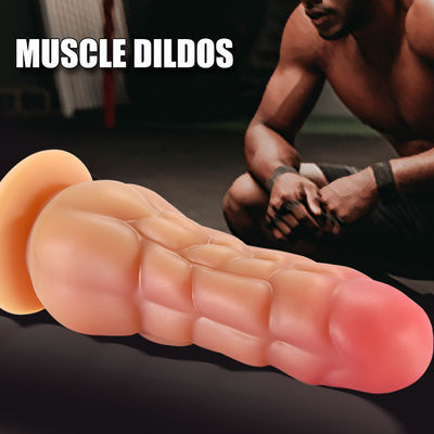 Goede prijs 19cm monster enorme fallus siliconen realistische dildo's homo anale lul zachte stimulator online