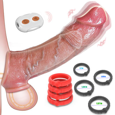 Good price Sex Toys Vibrator cock-RING Sleeve - Male SexToys for Men cock-RING Extender phallus Vibrating Cock-Ring-Sleeve 10 Mode Remote Control, Adults Toy Male Vibrator Realistic cock-RING Enlarger sextoy online