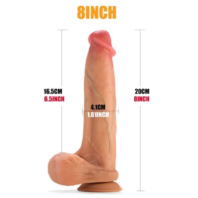 Giá tốt. Dương vật giả thực tế 8 inch dành cho người mới bắt đầu Dương vật giả silicon khổng lồ giống như thật, với cốc hút mạnh để chơi rảnh tay, đồ chơi thực tế để kích thích điểm G Dương vật giả đồ chơi tình dục qua đường hậu môn cho phụ nữ và cặp đôi trực tuyến