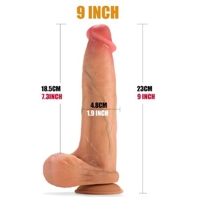 İyi bir fiyat. Vantuzlu 9 inç Çift Katmanlı Silikon Dev Yapay Penis - Kadınlar için Gerçekçi Büyük Yapay Penisler, G Noktası ve Anal Stimülasyon için Kavisli, Çiftler için Yetişkin Seks Oyuncakları ve Yalnız Oyun çevrimiçi