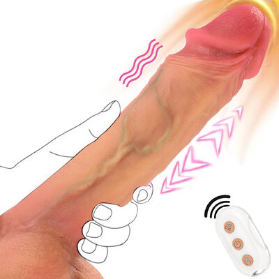 Buon prezzo Vibratori Sex-Toys Dildo spinti, realistici falli in silicone morbido di sicurezza con 10 modalità di spinta e 10 vibrazioni per la stimolazione del sesso anale, vibratori del punto G, giocattoli sessuali per adulti per donne e coppie in linea